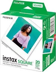 Fujifilm 2 Pack instax SQUARE Instant Color Film, Twin Pack - 20 Exposures (40 Total), White Frame