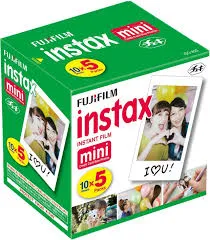 Fujifilm Instax Mini Instant Film, 10 Sheets×5 Pack(Total 50 Shoots) [Bulk Packaging]